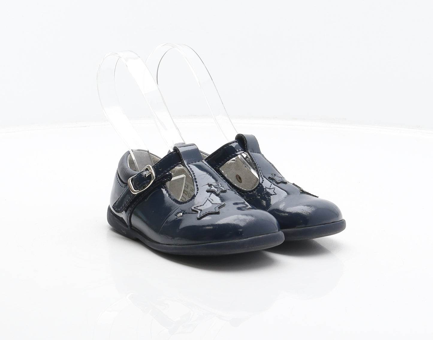 Start-Rite Girls Blue Patent Leather Mary Jane Casual UK 6.5 - Star detail