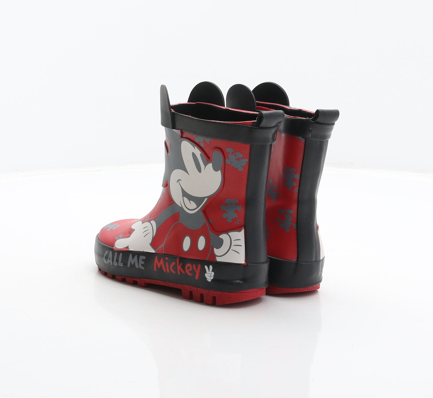 George Boys Red Synthetic Wellies Boot UK 7 24 - Mickey Mouse, Disney