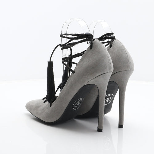 Missguided Womens Grey Polyester Court Heel UK 5 38