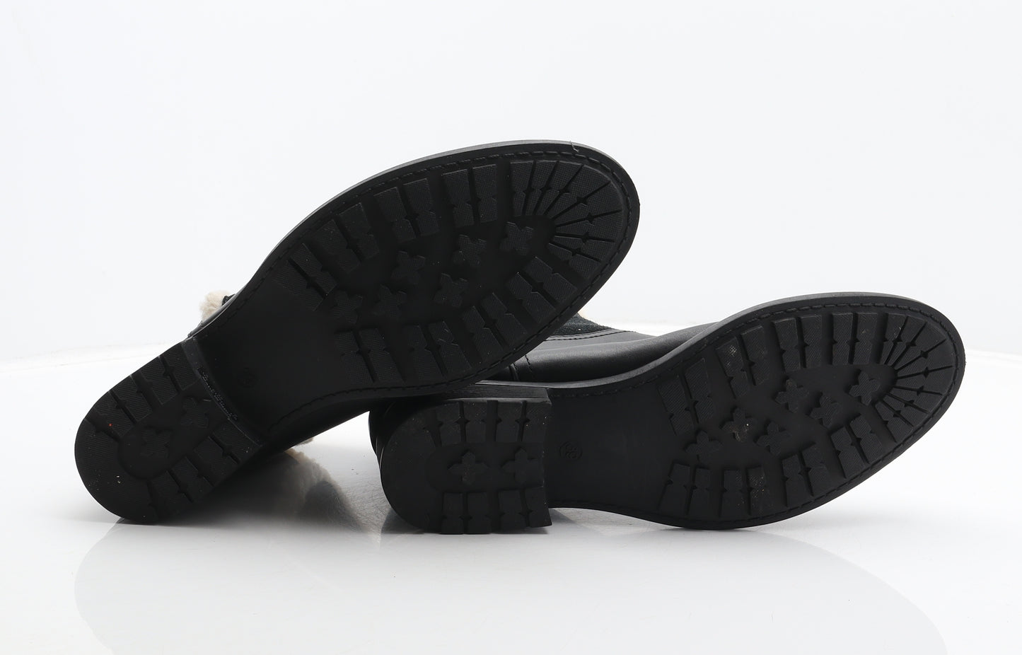 RedFoot Womens Black Leather Shearling Style Boot UK 6 39