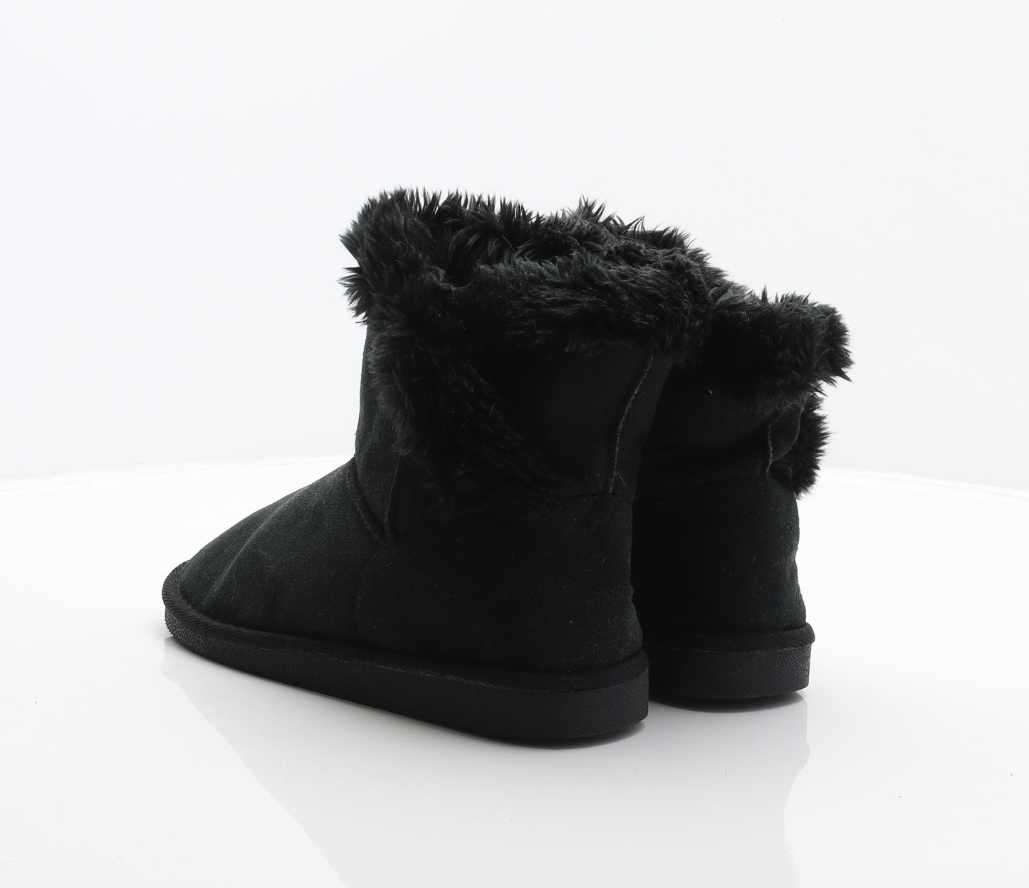 Preworn Womens Black Polyester Shearling Style Boot UK 5