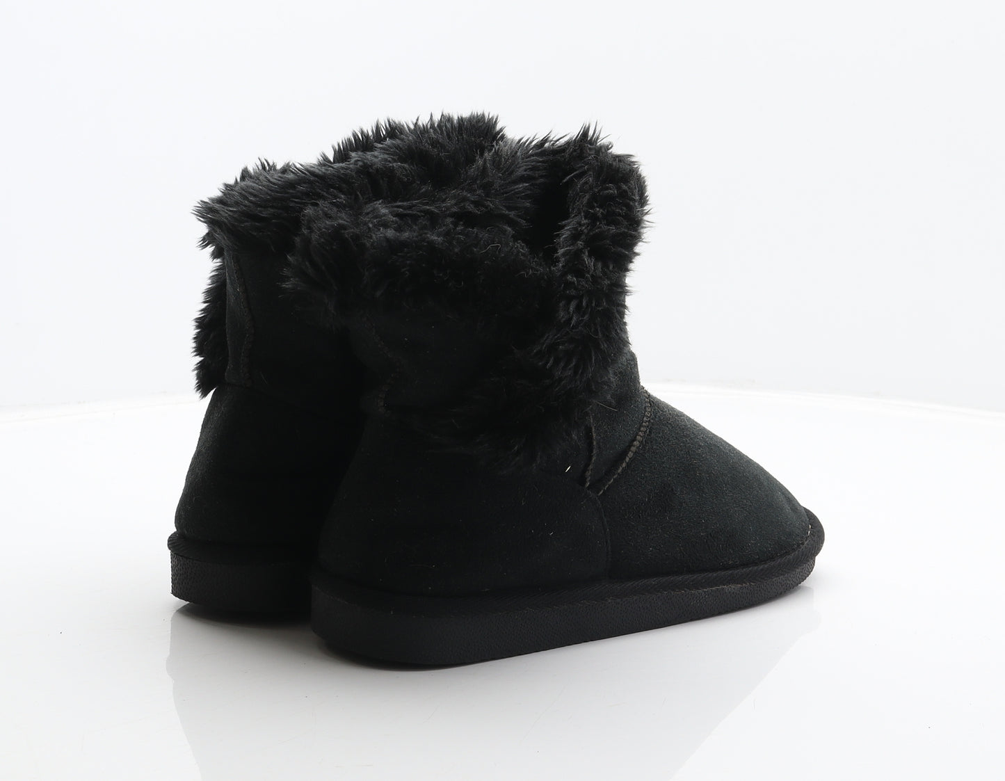 Preworn Womens Black Polyester Shearling Style Boot UK 5