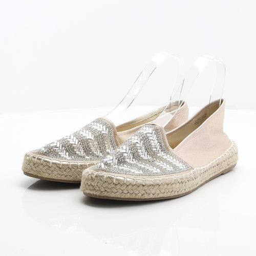 Primark Womens Gold Polyester Espadrille Casual UK 7 40