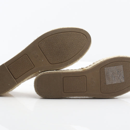Primark Womens Gold Polyester Espadrille Casual UK 7 40