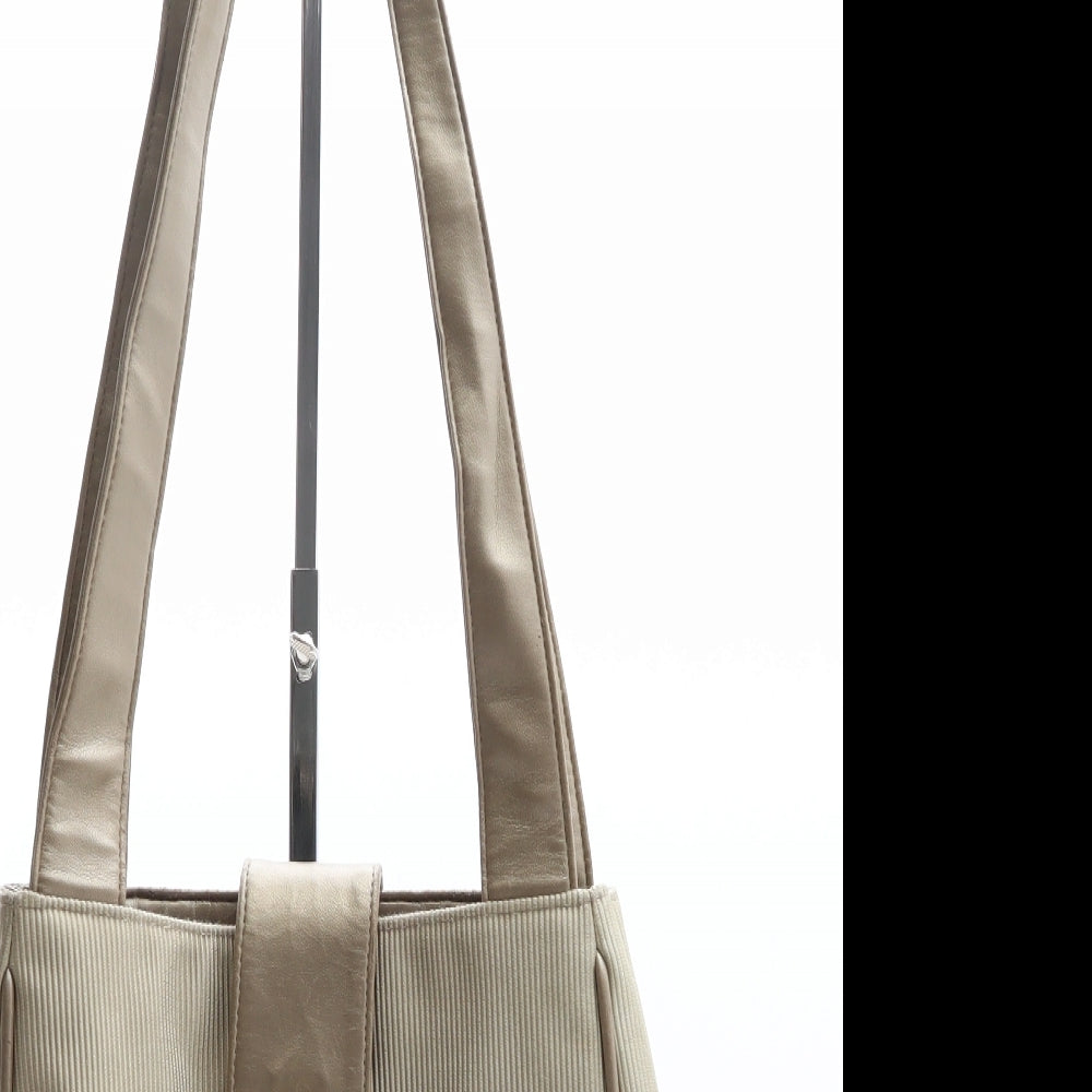 ClubHouse Womens Beige Polyester Shoulder Bag Size Medium