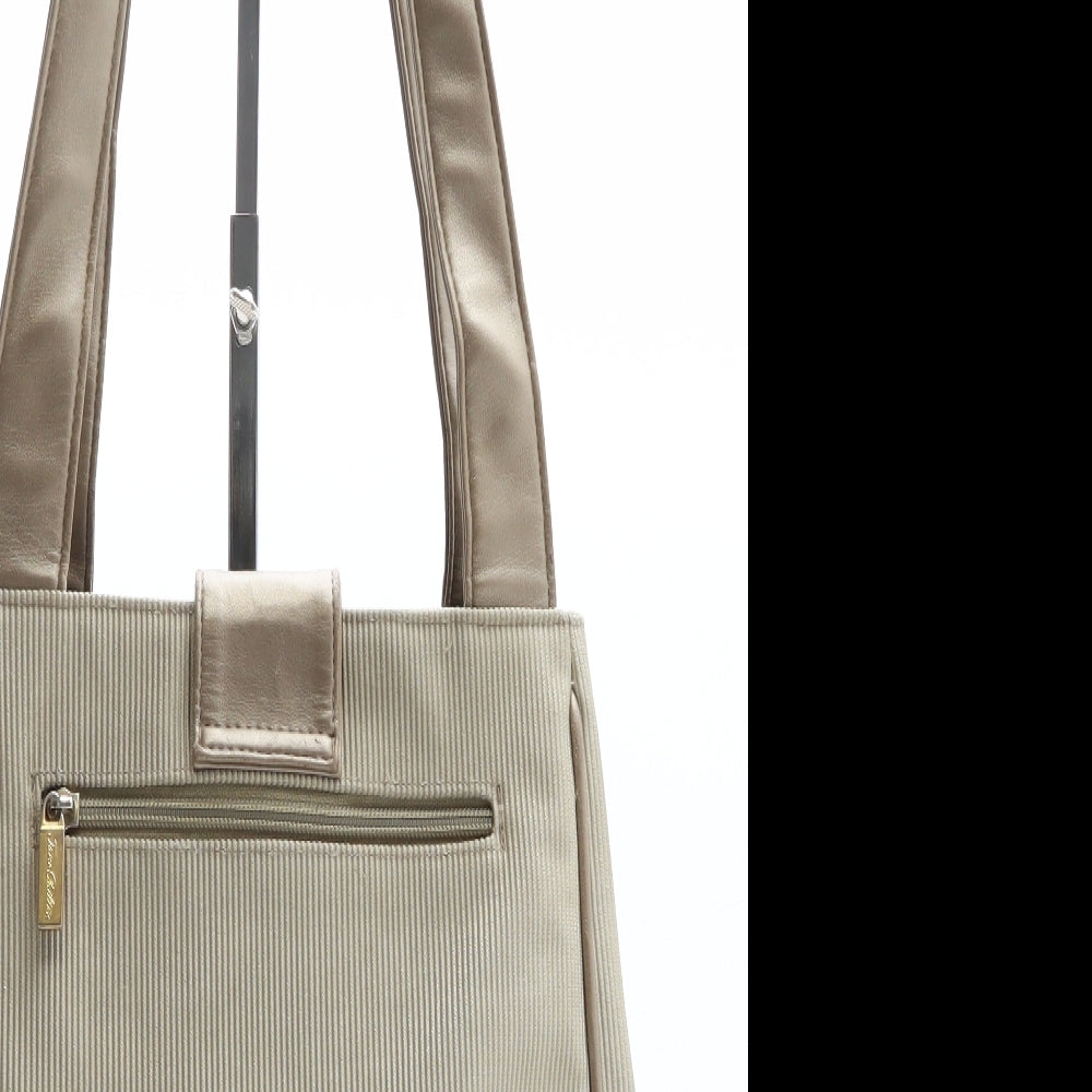 ClubHouse Womens Beige Polyester Shoulder Bag Size Medium