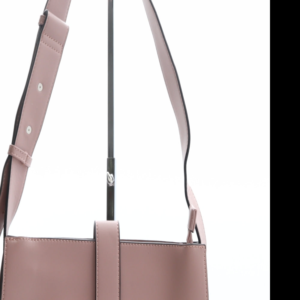 Red Cuckoo Womens Pink Polyethylene Shoulder Bag Size Medium