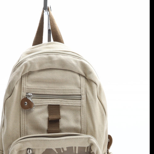 Disney Womens Beige Geometric Cotton Backpack Size Medium - The Lion King