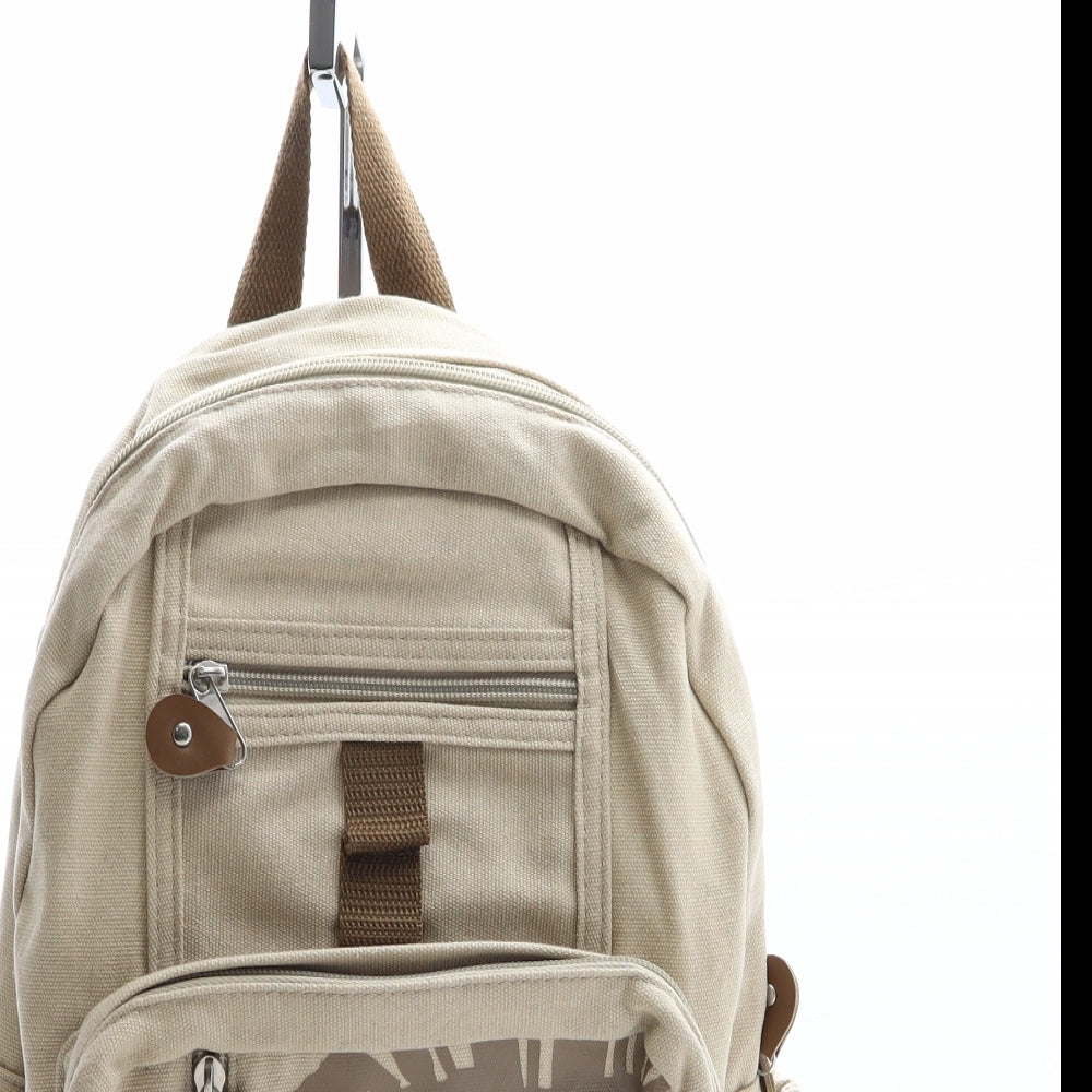 Disney Womens Beige Geometric Cotton Backpack Size Medium - The Lion King