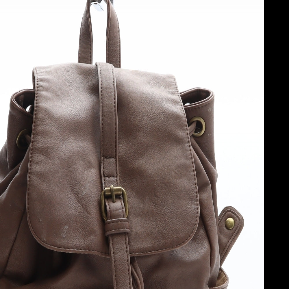 Betty Barclay Womens Brown Polyethylene Backpack Size Large