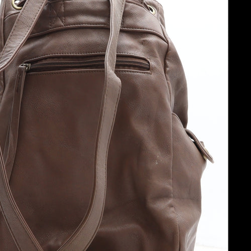 Betty Barclay Womens Brown Polyethylene Backpack Size Large
