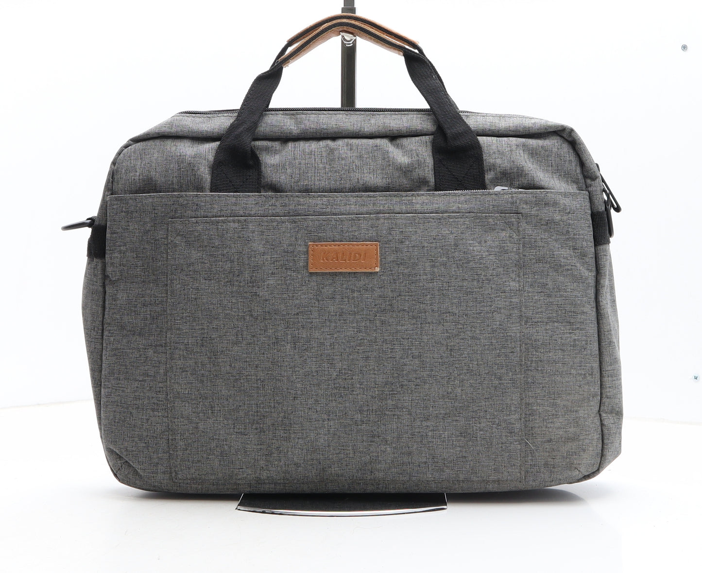 Kalidi Womens Grey Polyester Laptop Bag Size Large