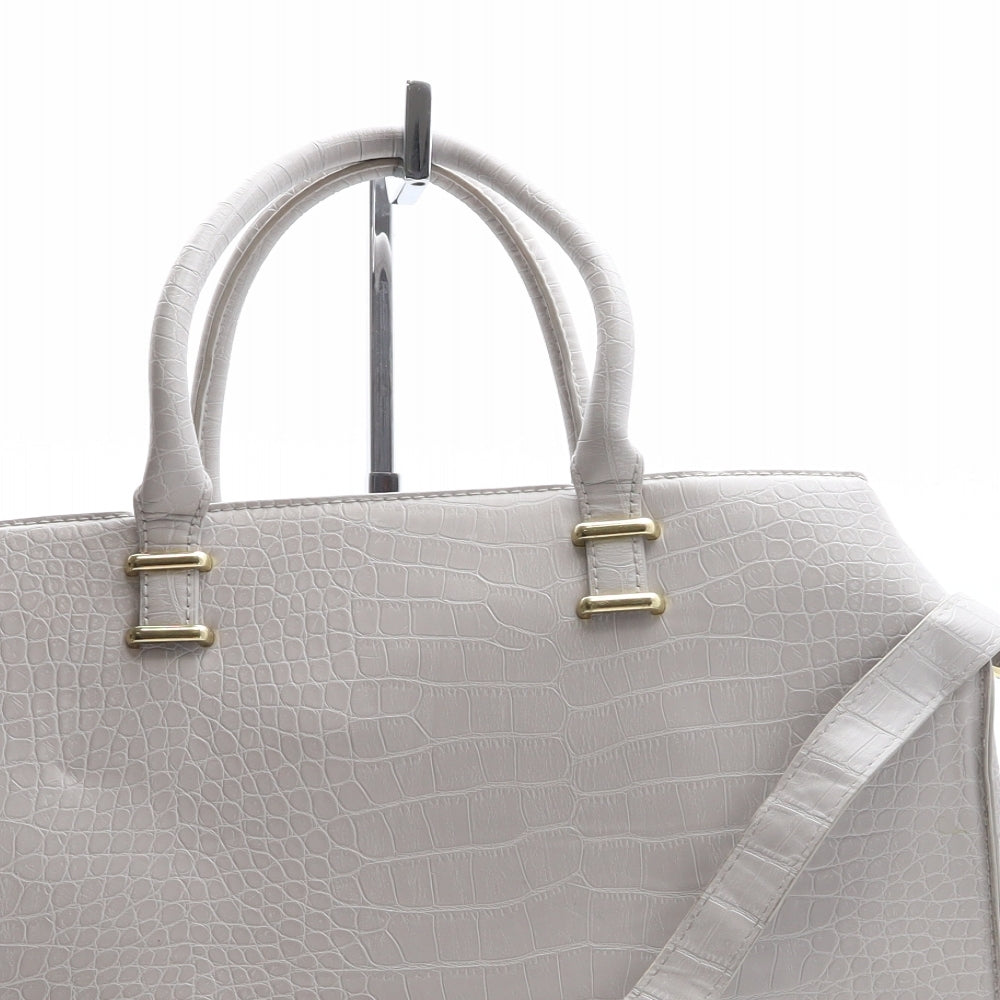 H&M Womens Grey Polyethylene Hobo Bag Size Large