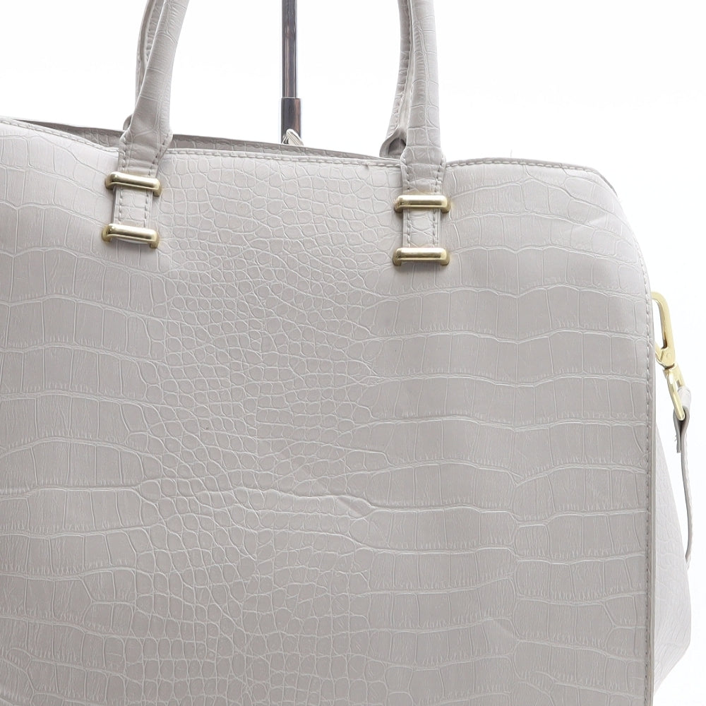 H&M Womens Grey Polyethylene Hobo Bag Size Large