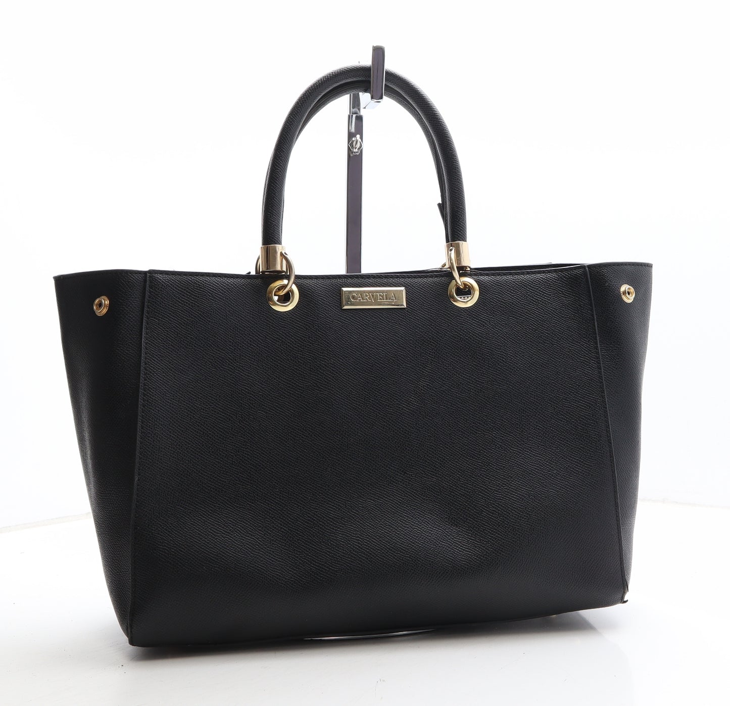 Carvela Womens Black Polyethylene Top Handle Bag Size Medium