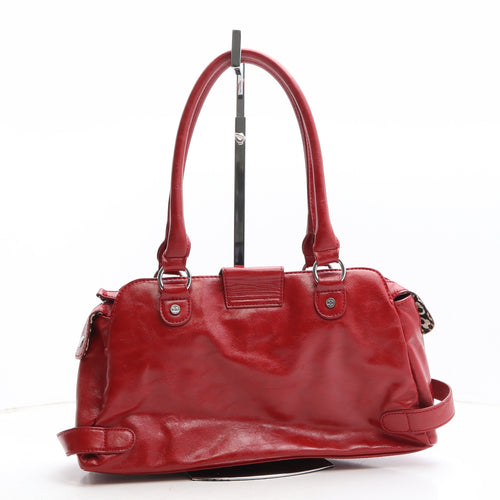 Debenhams Womens Red Polyethylene Shoulder Bag Size Medium