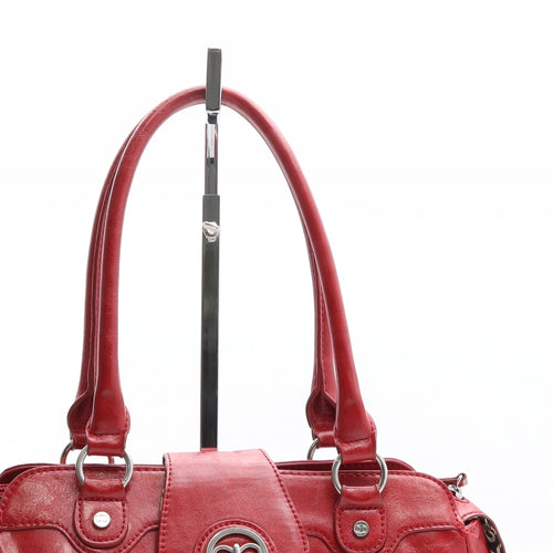 Debenhams Womens Red Polyethylene Shoulder Bag Size Medium