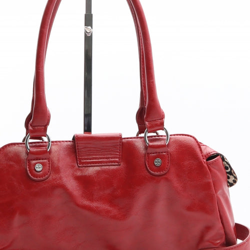 Debenhams Womens Red Polyethylene Shoulder Bag Size Medium