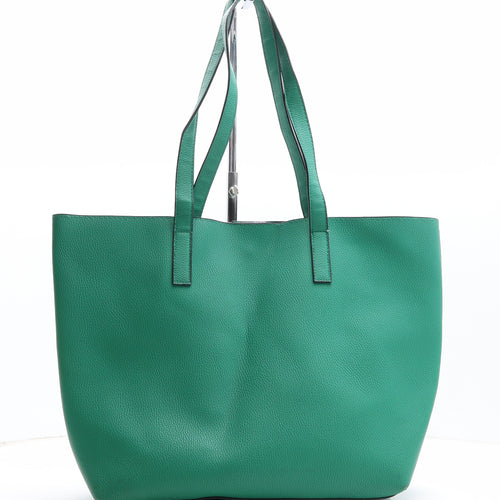 Preworn Womens Green Polyethylene Shoulder Bag Size Large