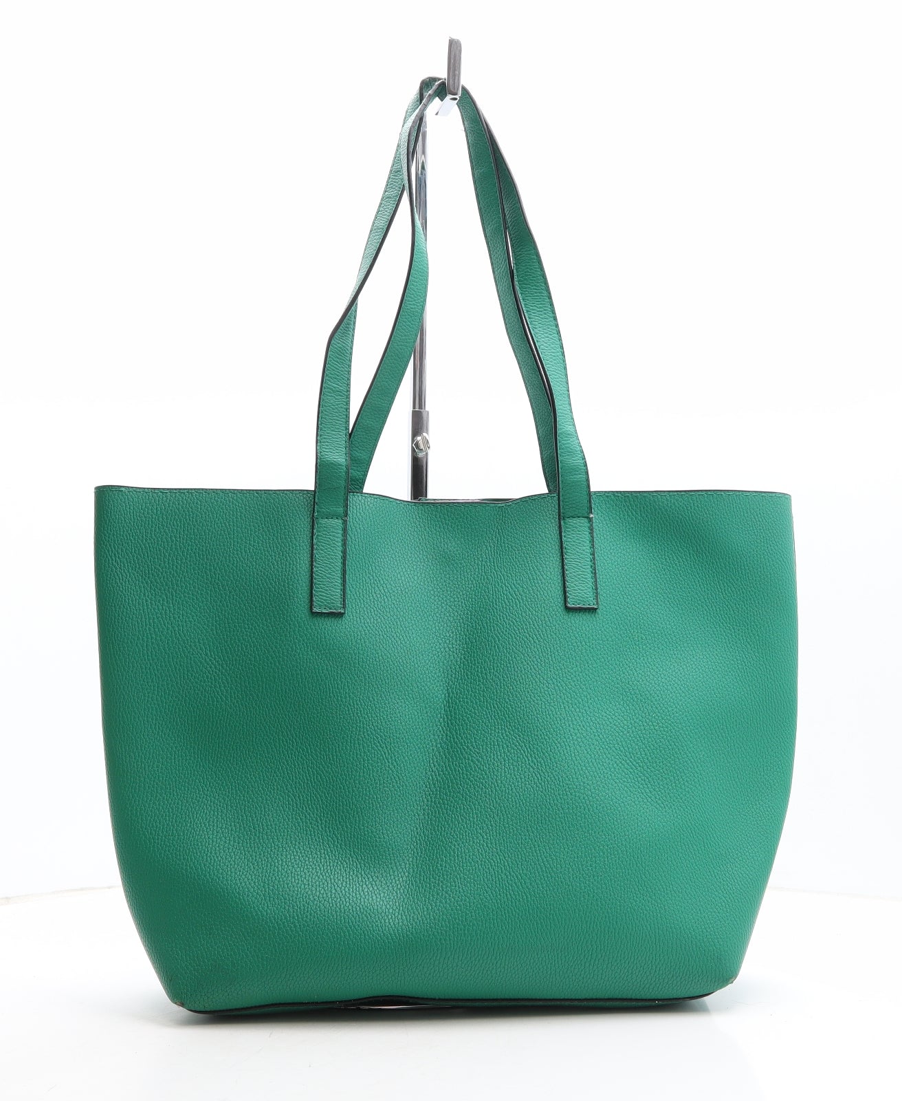 Preworn Womens Green Polyethylene Shoulder Bag Size Large