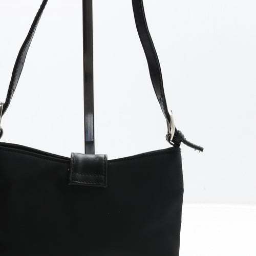 Preworn Womens Black Polyester Shoulder Bag Size Small