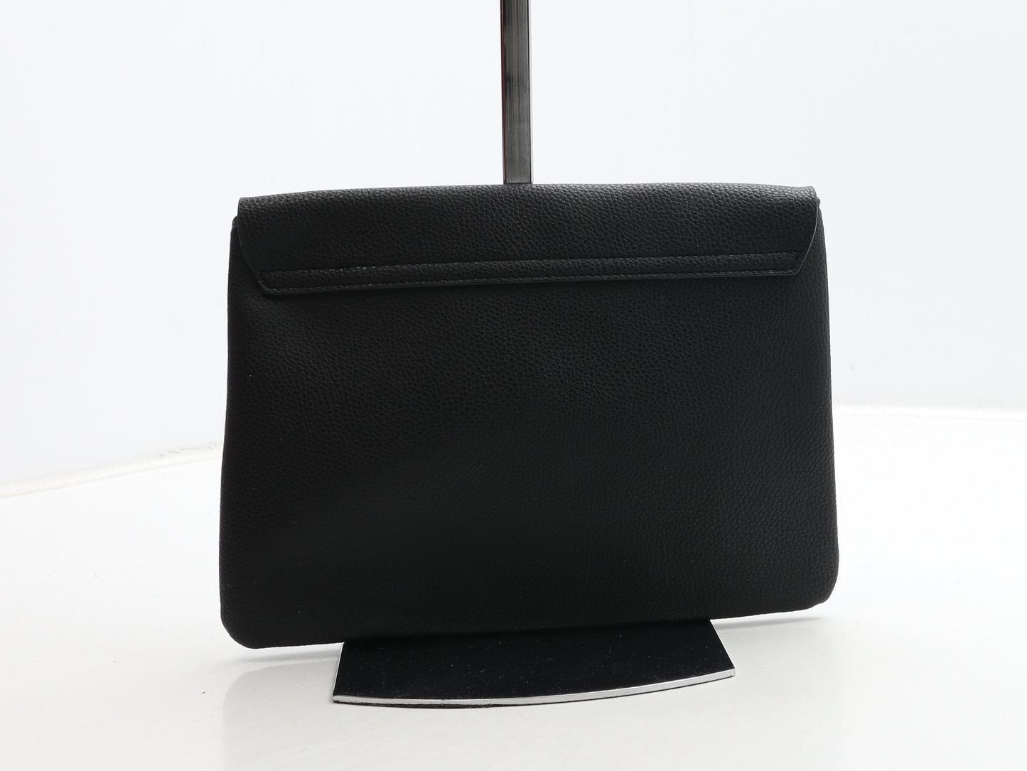 George Womens Black Polyurethane Clutch Size Small