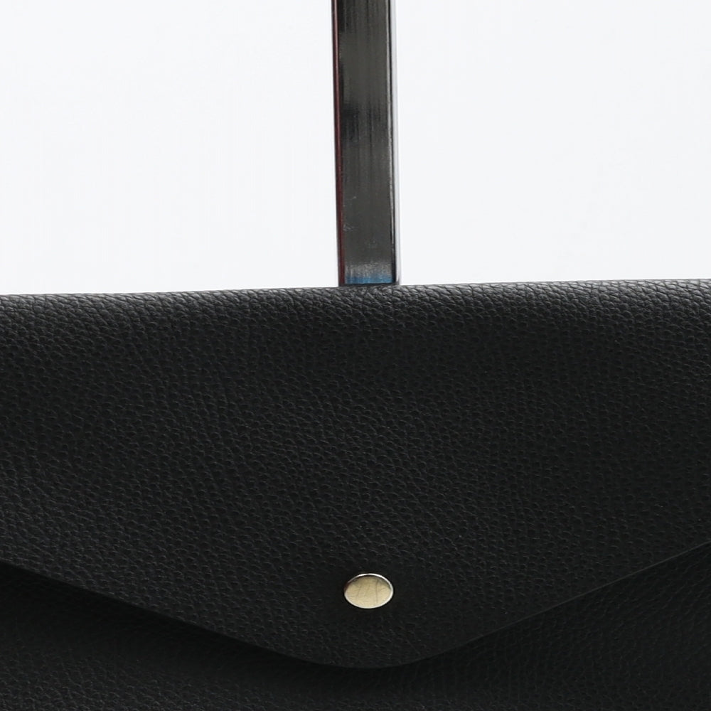 George Womens Black Polyurethane Clutch Size Small