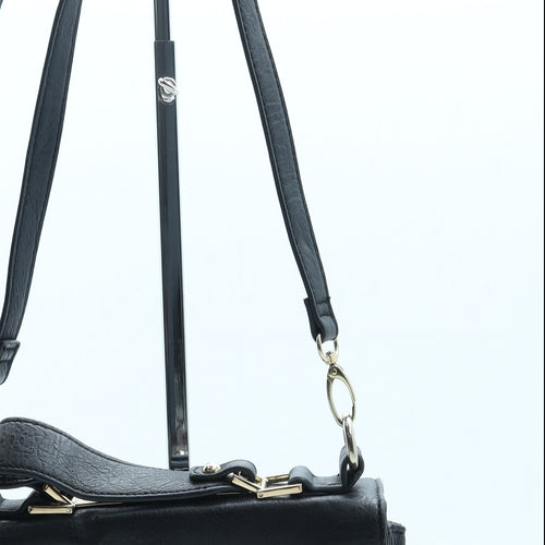 Oasis Womens Black Leather Crossbody Size Small