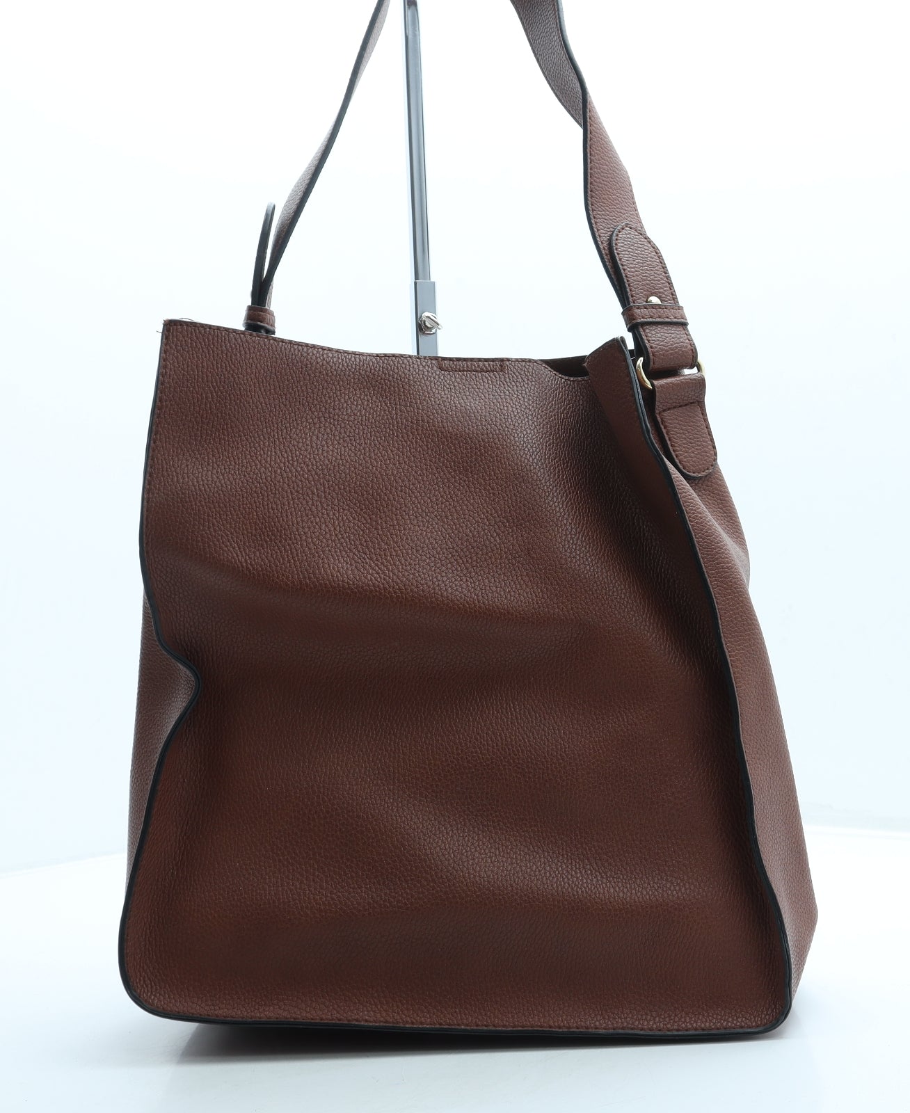 Primark Womens Brown Leather Shoulder Bag Size Medium