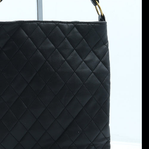 Preworn Womens Black Leather Crossbody Size Small
