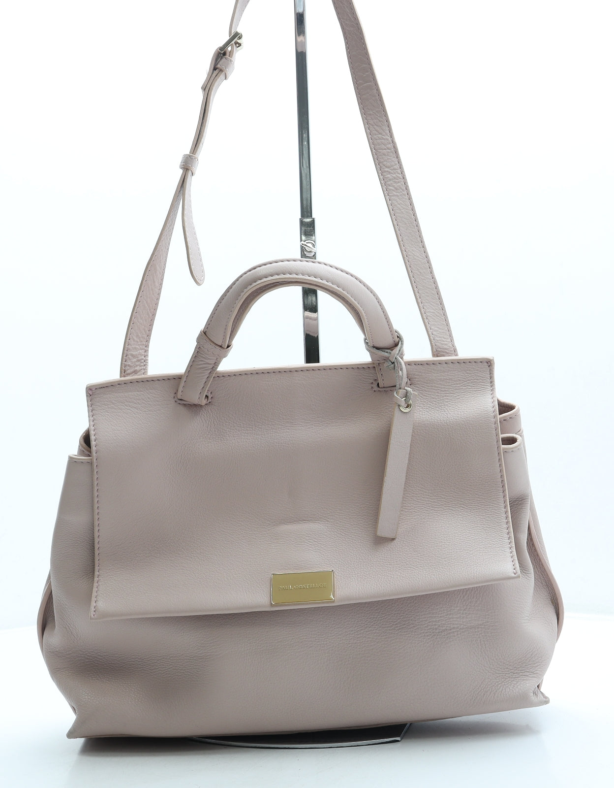 Paul Costelloe Womens Pink Leather Crossbody Size Medium