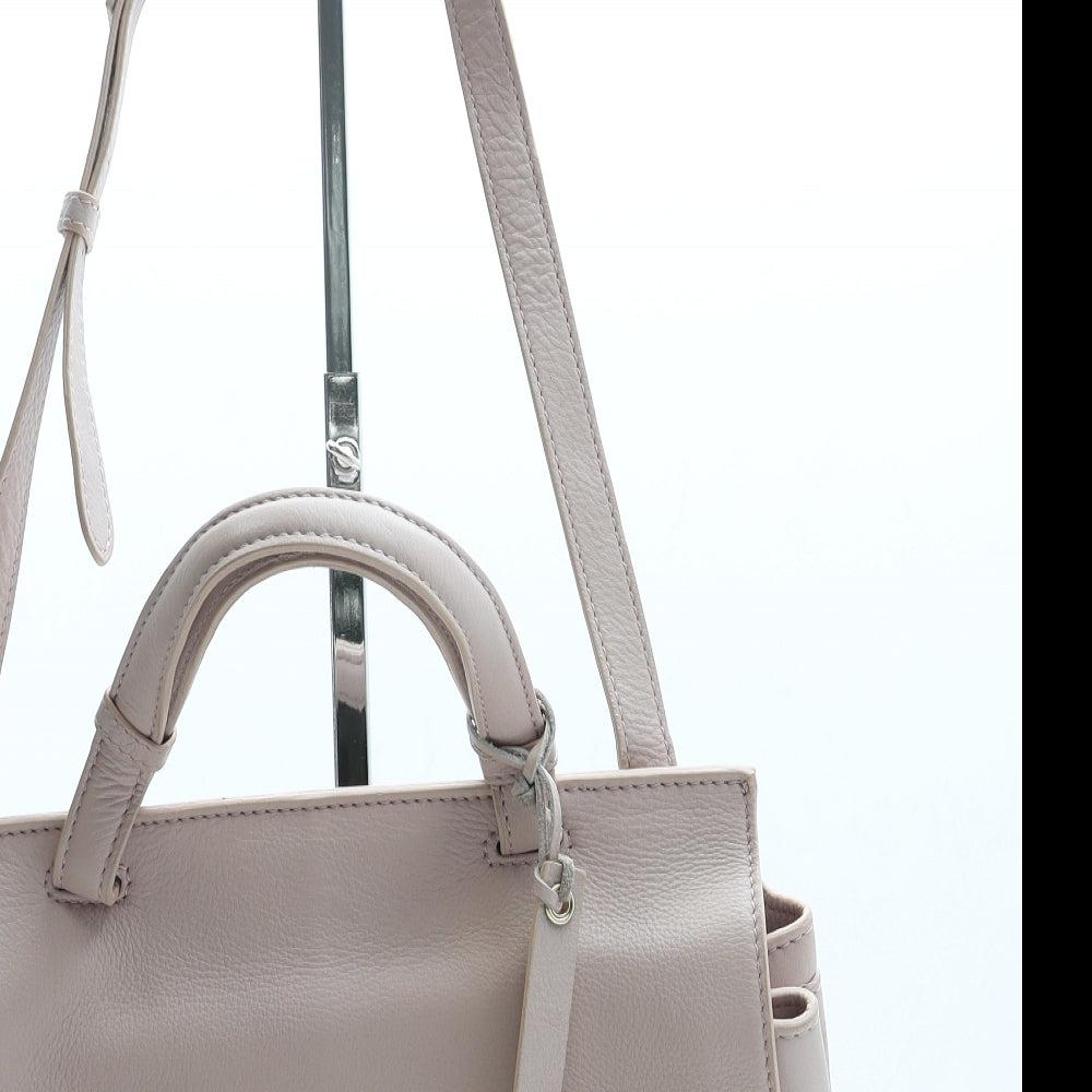 Paul Costelloe Womens Pink Leather Crossbody Size Medium