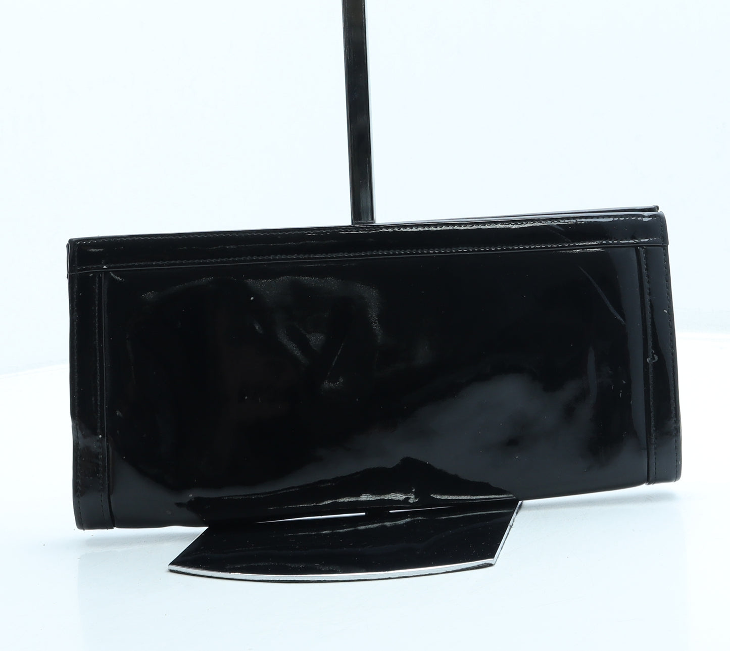 NEXT Womens Black Leather Clutch Size Small