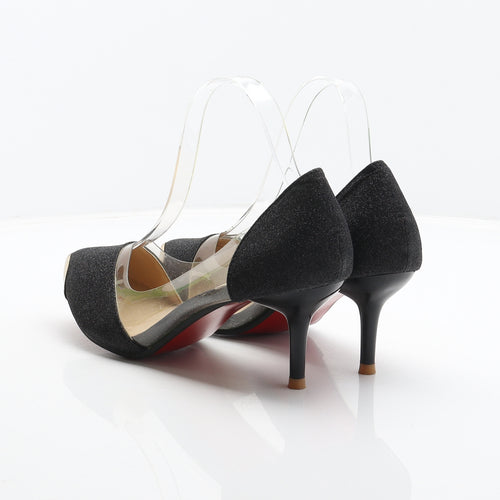 Min Jiao Zhi Womens Black Synthetic Court Heel UK 6.5 40