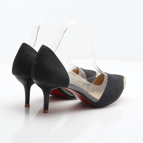 Min Jiao Zhi Womens Black Synthetic Court Heel UK 6.5 40