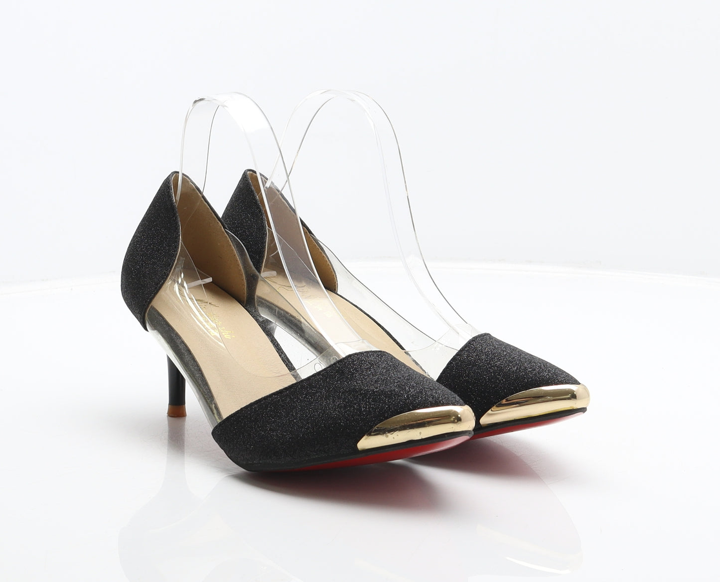Min Jiao Zhi Womens Black Synthetic Court Heel UK 6.5 40
