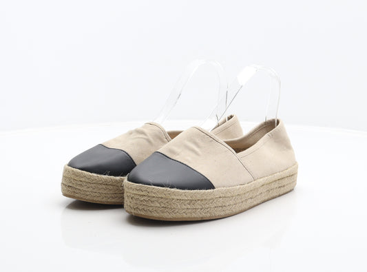 Primark Womens Beige Polyester Espadrille Casual UK 6 39
