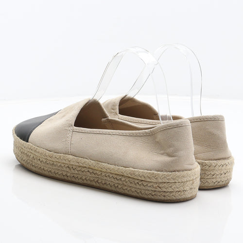 Primark Womens Beige Polyester Espadrille Casual UK 6 39