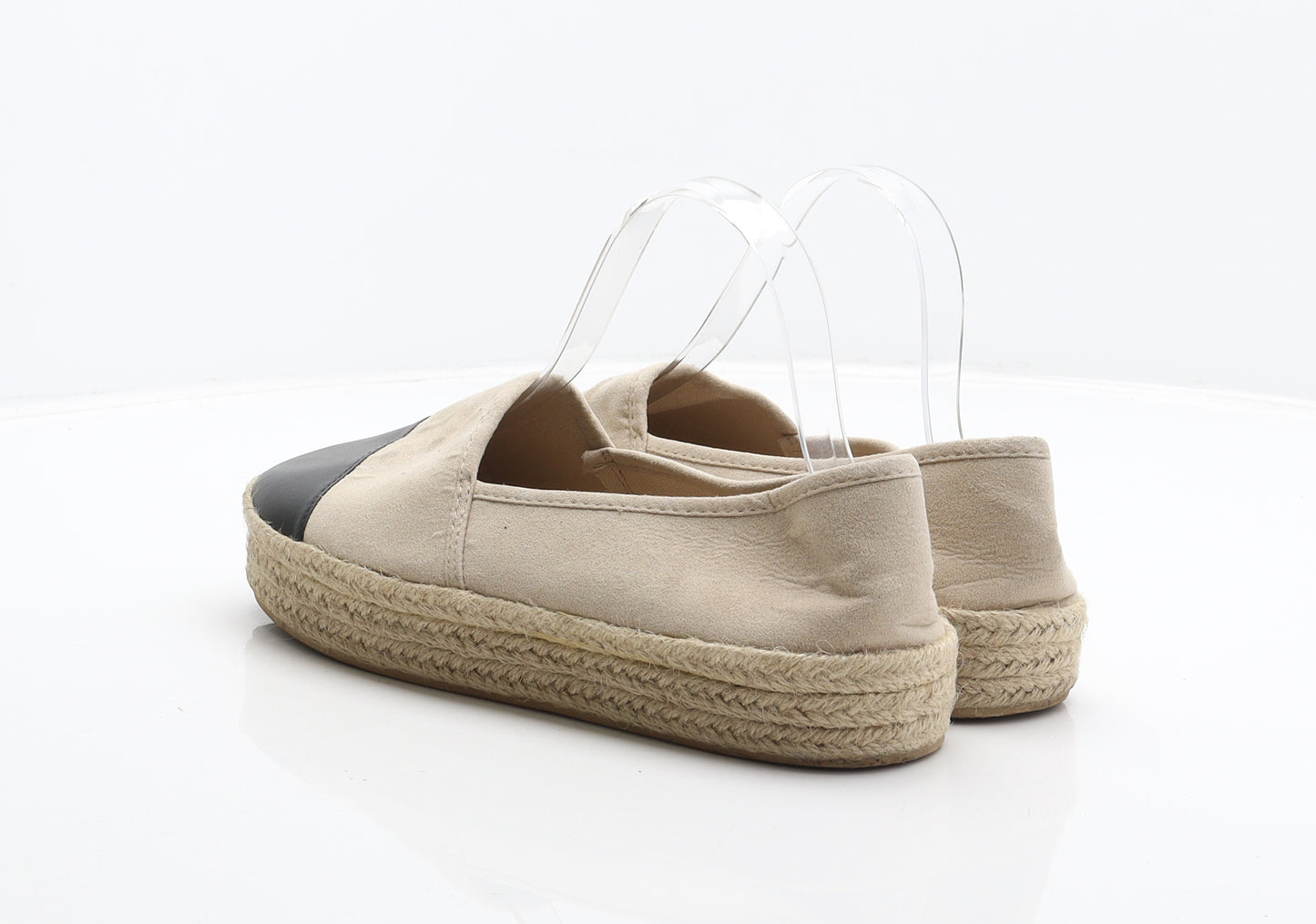 Primark Womens Beige Polyester Espadrille Casual UK 6 39