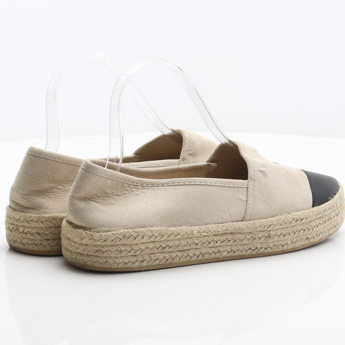 Primark Womens Beige Polyester Espadrille Casual UK 6 39