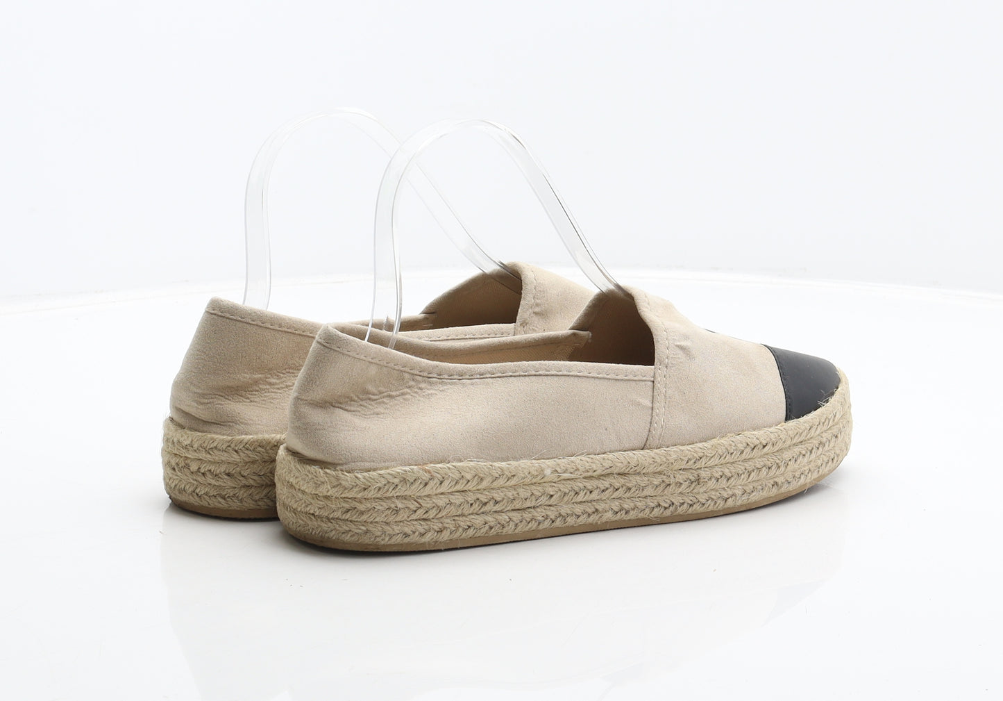 Primark Womens Beige Polyester Espadrille Casual UK 6 39