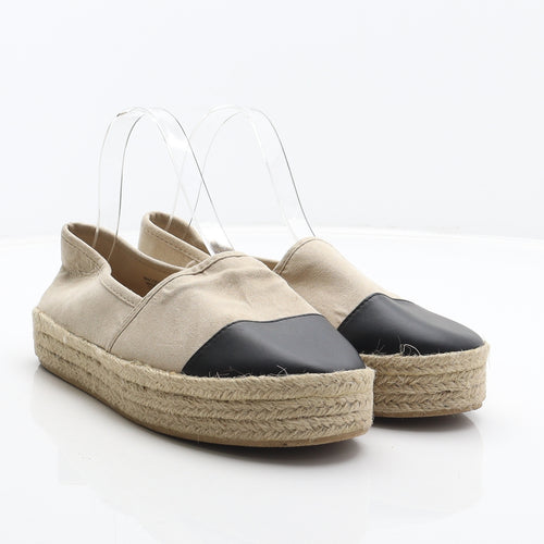 Primark Womens Beige Polyester Espadrille Casual UK 6 39