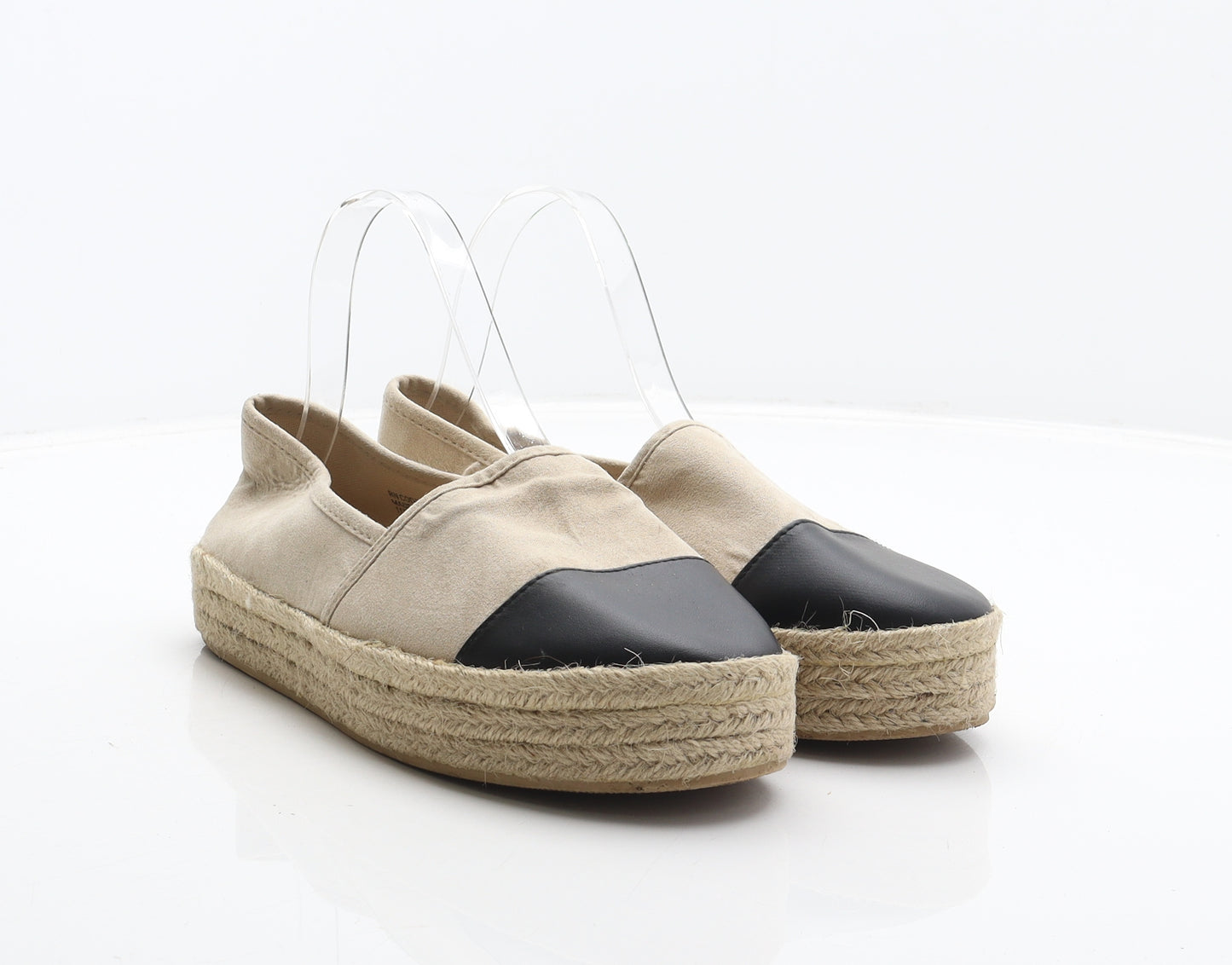 Primark Womens Beige Polyester Espadrille Casual UK 6 39