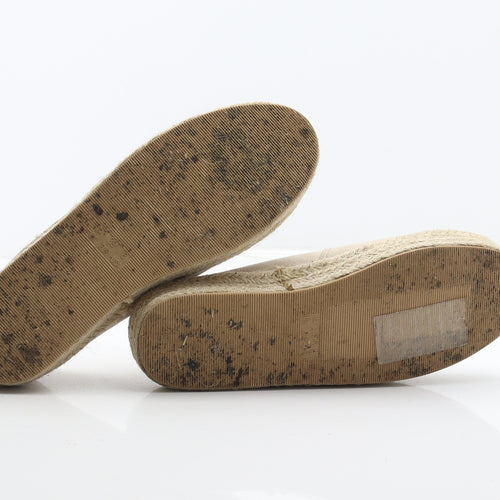 Primark Womens Beige Polyester Espadrille Casual UK 6 39