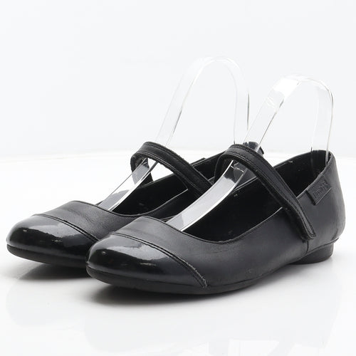 Bootleg Girls Black Leather Mary Jane Flat UK 4 37