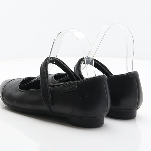 Bootleg Girls Black Leather Mary Jane Flat UK 4 37