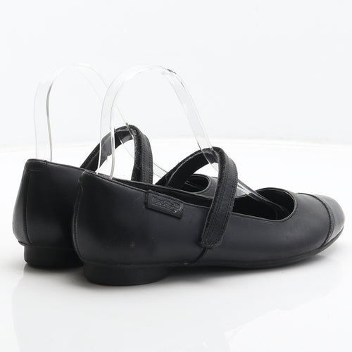 Bootleg Girls Black Leather Mary Jane Flat UK 4 37