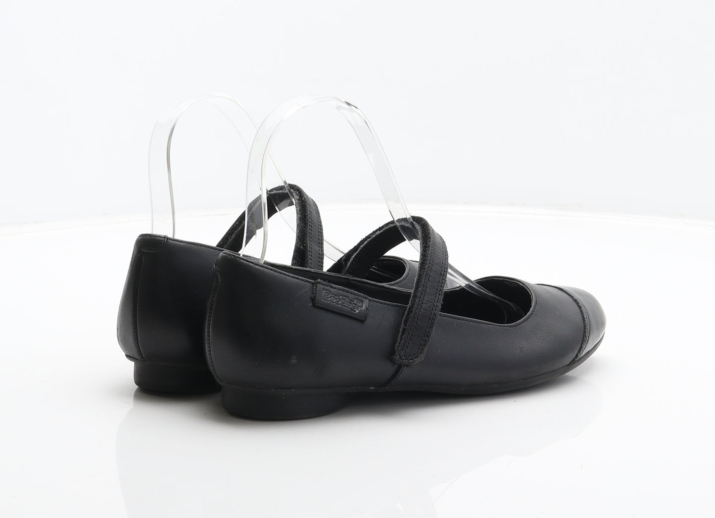 Bootleg Girls Black Leather Mary Jane Flat UK 4 37