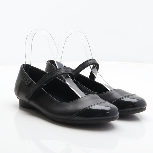 Bootleg Girls Black Leather Mary Jane Flat UK 4 37