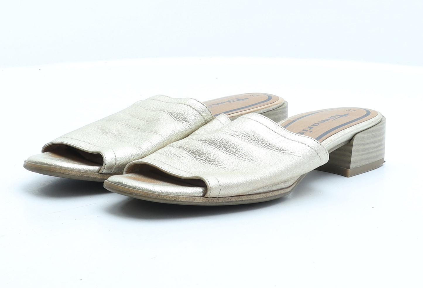 Tamaris Womens Gold Synthetic Slip On Sandal UK 4 37